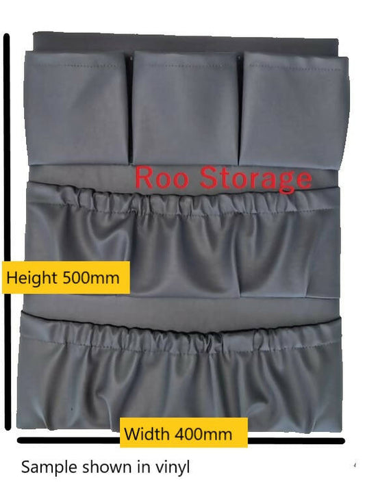 Caravan storage pocket. Multi pocket Roo Storage Dark grey