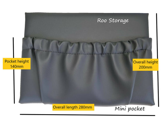 Caravan storage pocket mini dark grey.jpg roo storage