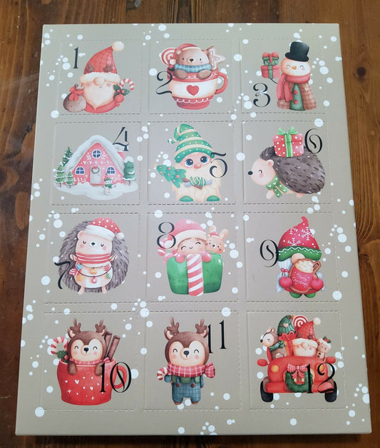 Advent Calendar - 12 Days of Christmas - 12 x Christmas Maxi Soy Candle Tealights - Free Shipping - AMD Touring