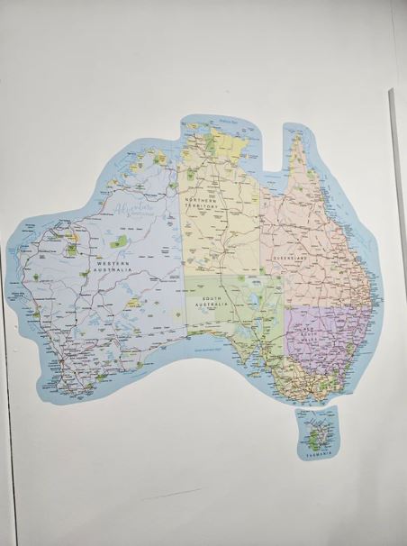 Australian States Jigsaw Map Sticker - AMD Touring