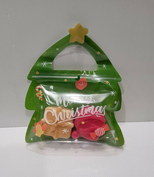 Handmade Soap - Present & Santa - 2 x Soaps - Christmas Gift Bag - Vegan Friendly - AMD Touring