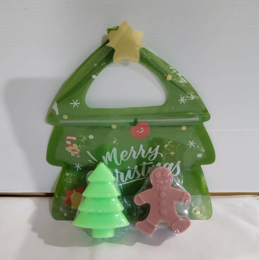 Handmade Soap - Xmas Tree & Gingerbread Man - Christmas Gift Bag - Vegan Friendly - AMD Touring