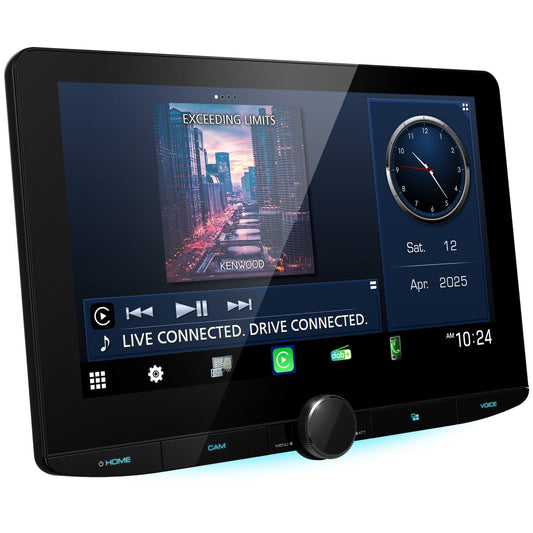 Kenwood DMX9720XDS |10.1” 1 - DIN Remote Mount Wireless Apple CarPlay & Android Auto - AMD Touring