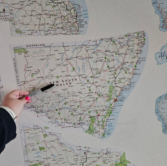 New South Wales Travel Map Sticker - AMD Touring
