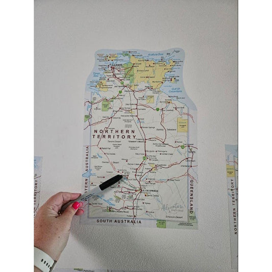 Northern Territory Travel Map Sticker - AMD Touring