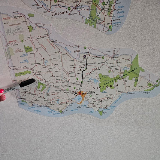 Victoria Travel Map Sticker - AMD Touring