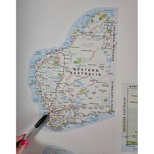 Western Australia Travel Map Sticker - AMD Touring