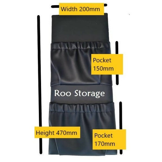 Caravan storage pocket mini double 200 x 470mm Vinyl - AMD Touring