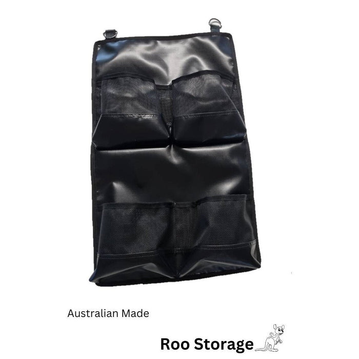 Hanging mesh and PVC storage for camping and UTE - AMD Touring