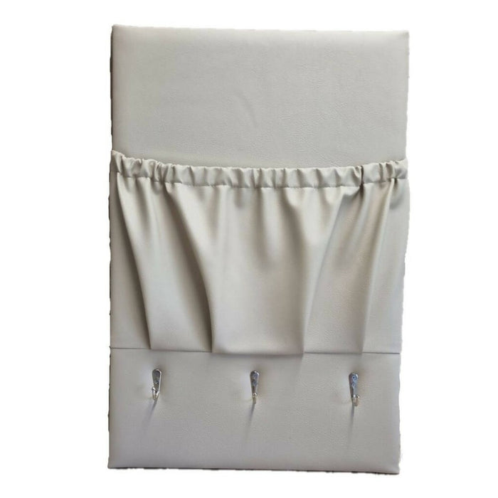 Marine Vinyl, 400mm (w) x 600mm (h) - Caravan storage pocket with Hooks