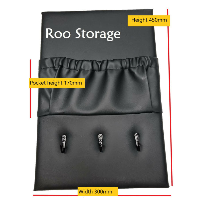 300 x 450 single pocket 3 hooks black