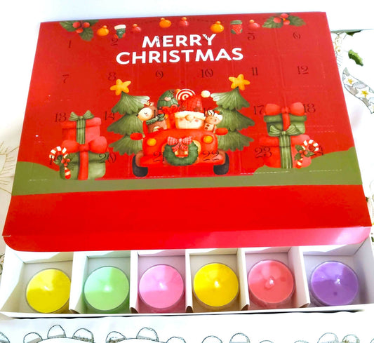 Advent Calendar - Christmas Countdown - 24 x Christmas Soy Tealights - Free Shipping - AMD Touring