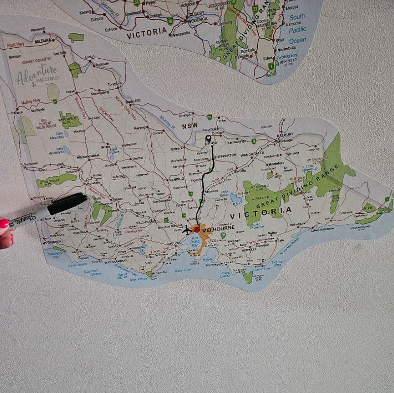 All State & Terriroty Travel Map Stickers - 8 Large Stickers Bundle Deal - AMD Touring