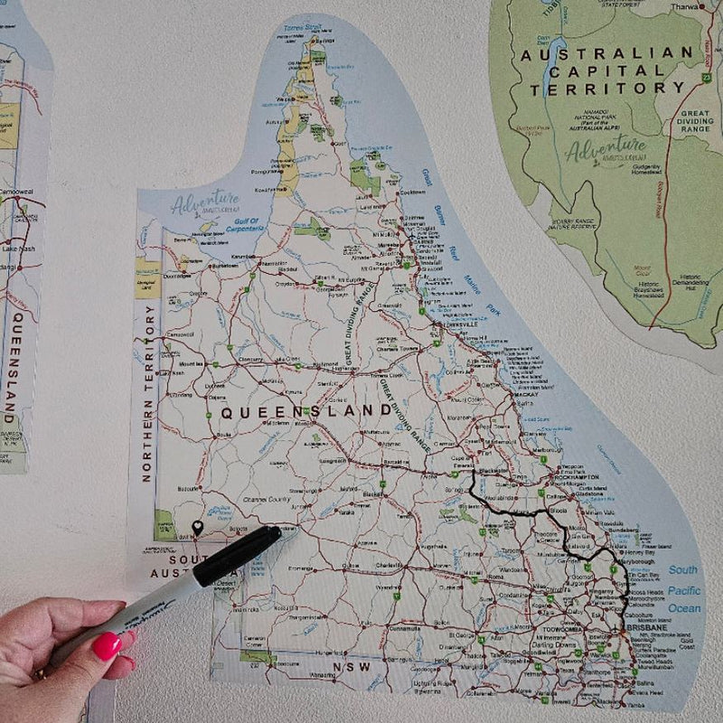 All State & Terriroty Travel Map Stickers - 8 Large Stickers Bundle Deal - AMD Touring