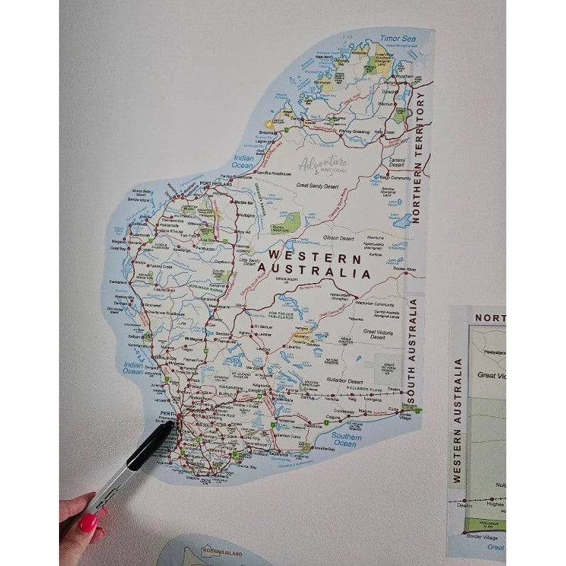 All State & Terriroty Travel Map Stickers - 8 Large Stickers Bundle Deal - AMD Touring