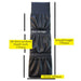 Caravan storage pocket tall skinny with three pockets 200 x 750mm Vinyl - AMD Touring