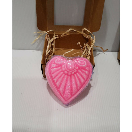 Handmade Soap - Heart Shaped - Pink - Rose Geranium Fragrance - Gift Box - No Palm Oil - Vegan Friendly - AMD Touring