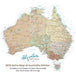 Large Boho / Earthy Tones UV Protected Outdoors Map Of Australia Sticker + Free Shipping - AMD Touring