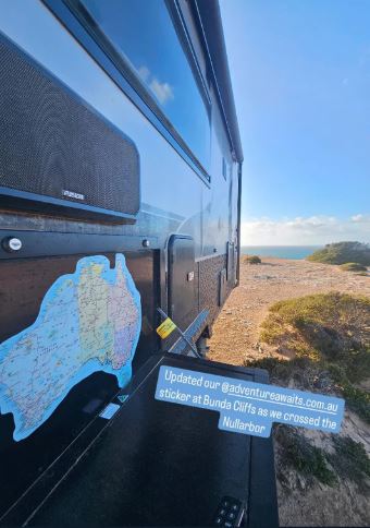Large Rainbow Map of Australia Sticker – UV Protected Outdoor Travel Tracker - AMD Touring