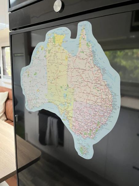Large Removable Aussie Map Sticker + Free Shipping - AMD Touring