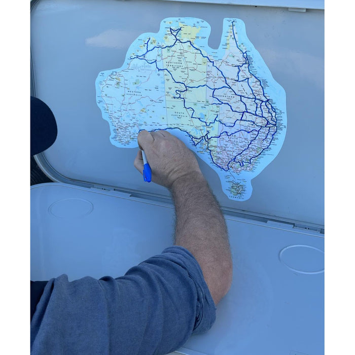 Large Removable Aussie Map Sticker + Free Shipping - AMD Touring