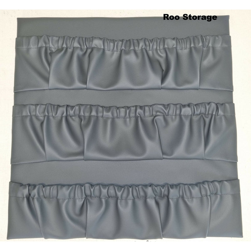 Premium faux Leather, Large, Square, Triple Pocket 500mm (w) x 500mm (h) - Caravan storage pocket - AMD Touring
