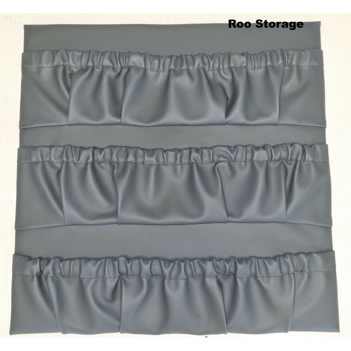 Premium faux Leather, Large, Square, Triple Pocket 500mm (w) x 500mm (h) - Caravan storage pocket - AMD Touring