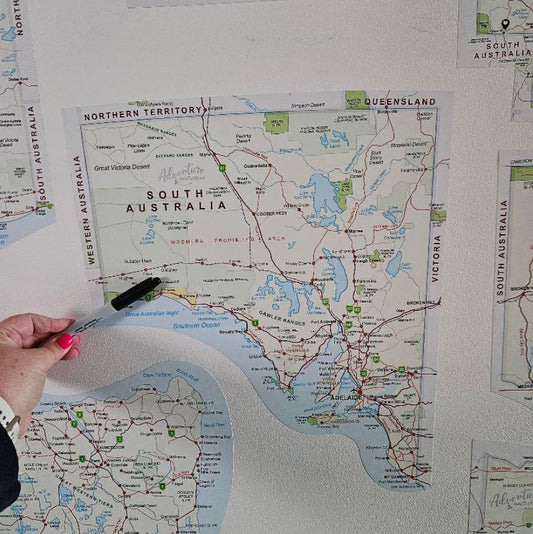 South Australia Travel Map Sticker - AMD Touring