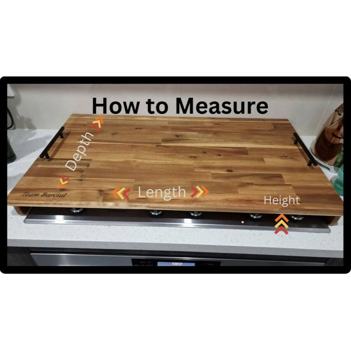 Stove Top Cover 600mm x 400mm with Handles & 70mm Risers (Legs) - AMD Touring