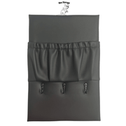 Synthetic Leather 300mm x 450mm Caravan Storage Pocket with Hooks - AMD Touring