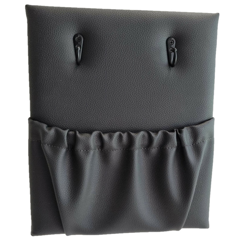 Synthetic Leather caravan storage pocket with hooks - AMD Touring
