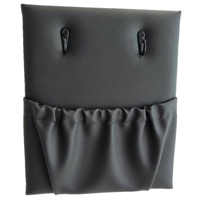 Synthetic Leather caravan storage pocket with hooks - AMD Touring