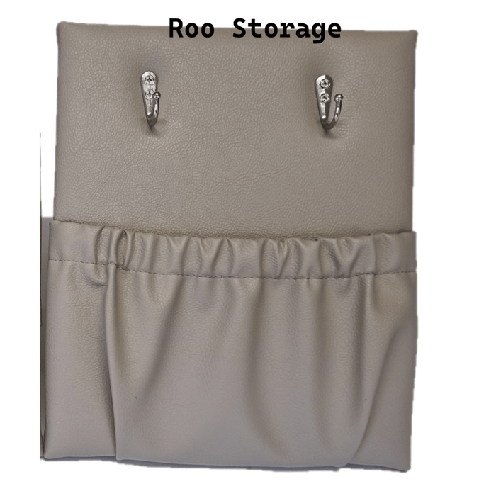 Synthetic Leather caravan storage pocket with hooks - AMD Touring