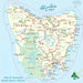 Tasmania Travel Map Sticker - AMD Touring