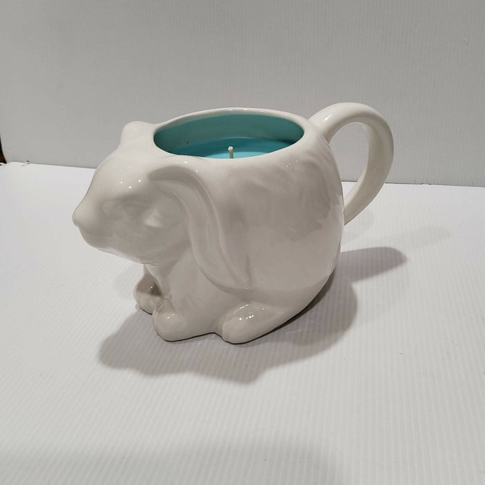 Teacup Candle - Candle in a Mug - Bunny - Large - Soy Candle - Easter - Almond Biscotti - AMD Touring