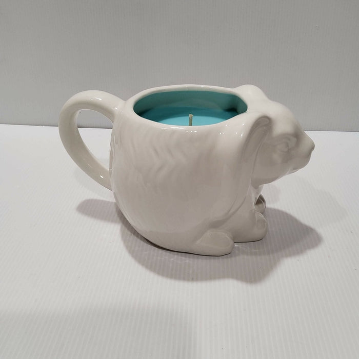 Teacup Candle - Candle in a Mug - Bunny - Large - Soy Candle - Easter - Almond Biscotti - AMD Touring