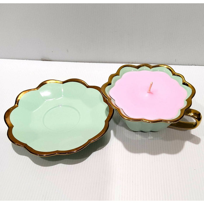 Teacup Candle - Candle in a Teacup - Soy Candle - Sweet Pea Fragrance - AMD Touring