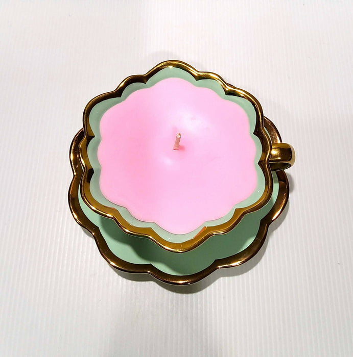 Teacup Candle - Candle in a Teacup - Soy Candle - Sweet Pea Fragrance - AMD Touring