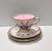 Teacup Candle - Vintage - Candle in Teacup - Soy Candle - Peony Bouquet - AMD Touring
