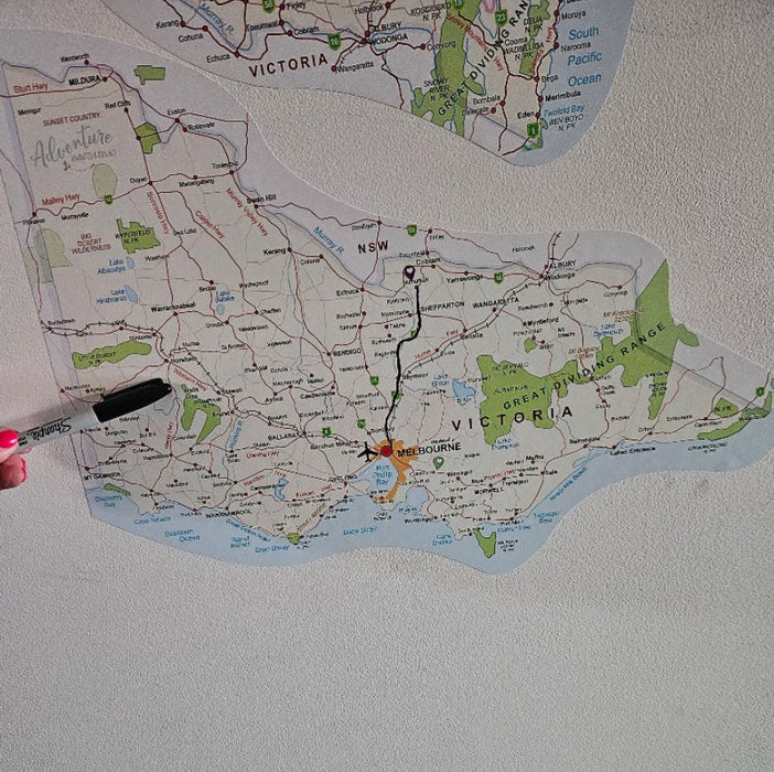 Victoria Travel Map Sticker - AMD Touring
