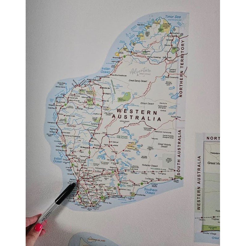 Western Australia Travel Map Sticker - AMD Touring