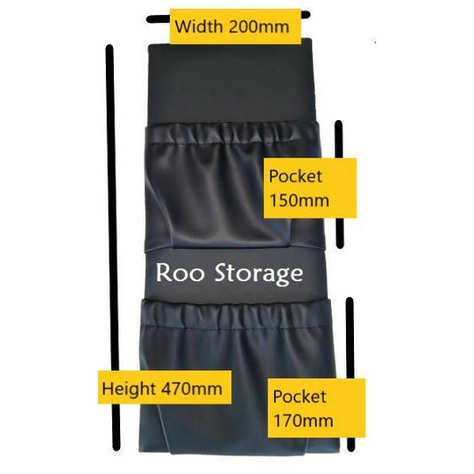 Synthetic Leather Mini Double 200 (w) x 470mm (h) Caravan Storage Pocket