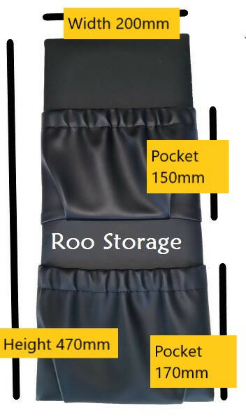 Synthetic Leather Caravan storage pocket mini double 200 x 470mm