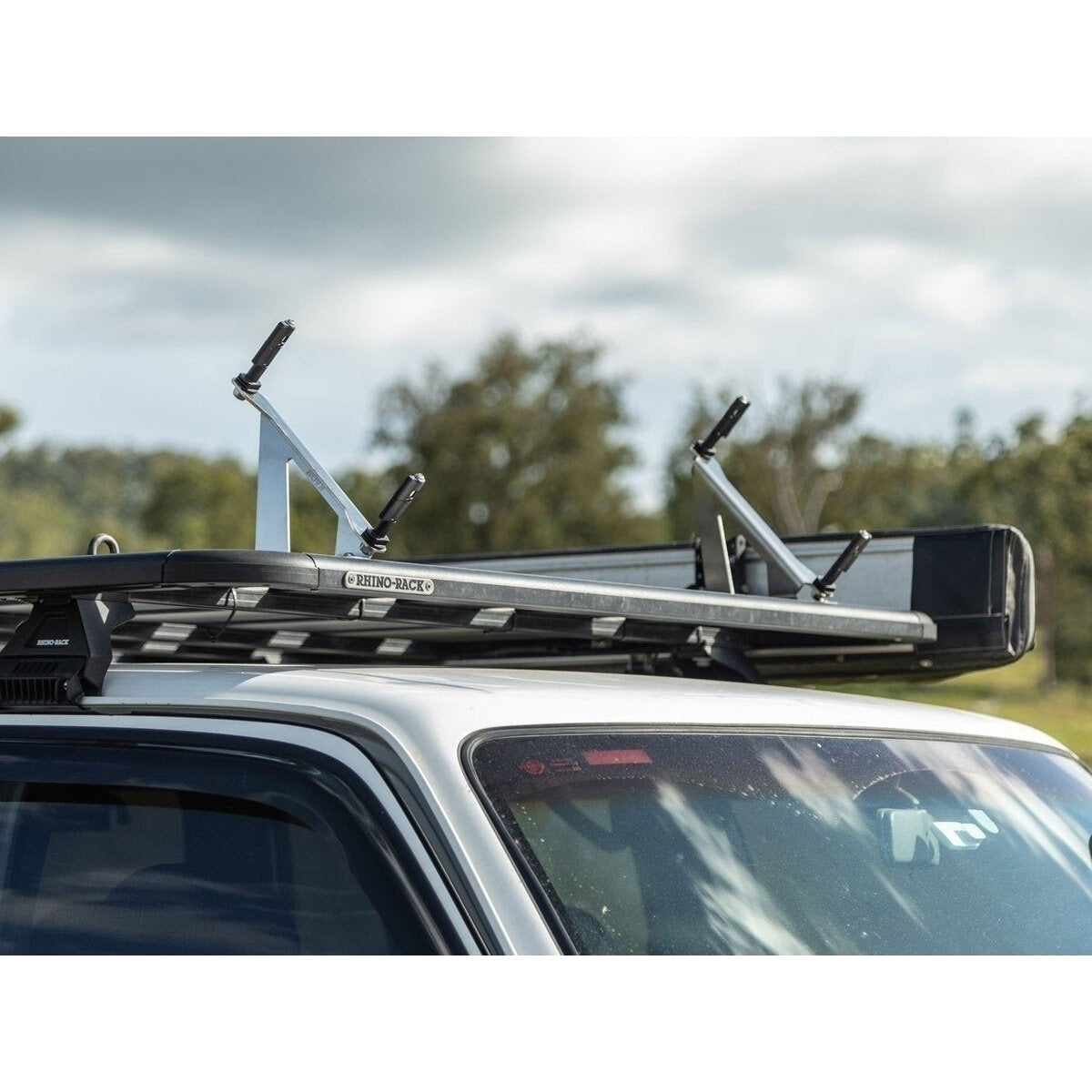 Angled Wind Deflector Maxtrax Mounts to suit Rhino-Rack Pioneer Platform - AMD Touring