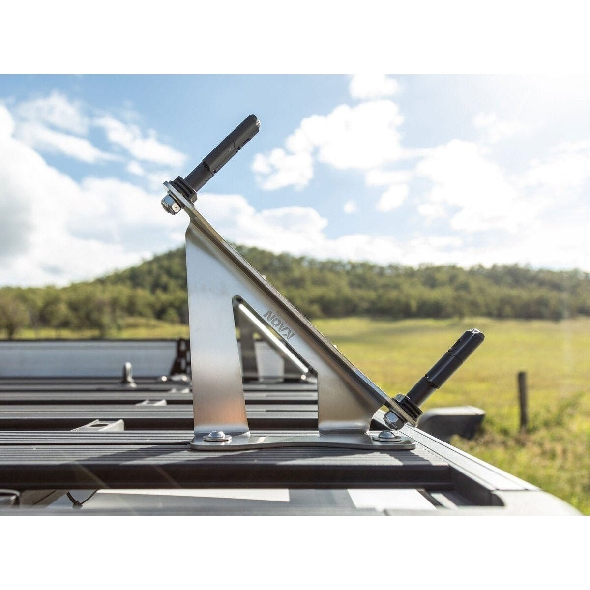 Angled Wind Deflector Maxtrax Mounts to suit Rhino-Rack Pioneer Platform - AMD Touring