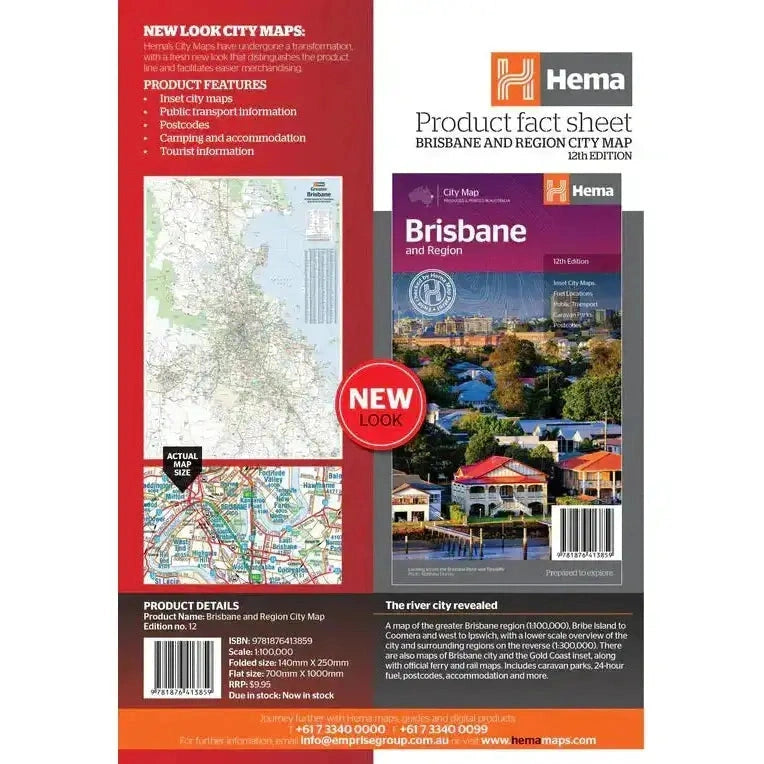 Brisbane And Region | City Map - Hema Maps - AMD Touring