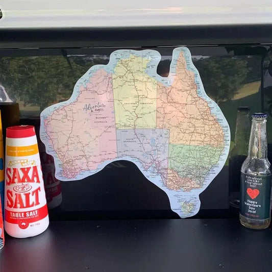 Bundle Offer 1x Large Removable & 1x Large Uv Protected map of Australia Sticker - AMD Touring