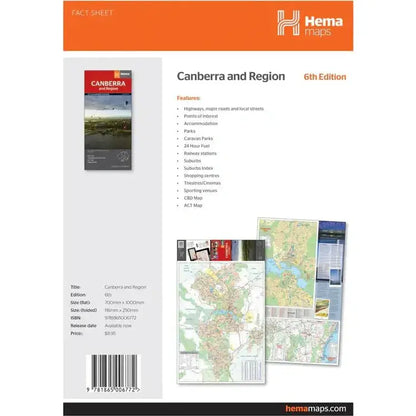 Canberra & Region | Regional Map - Hema Maps - AMD Touring
