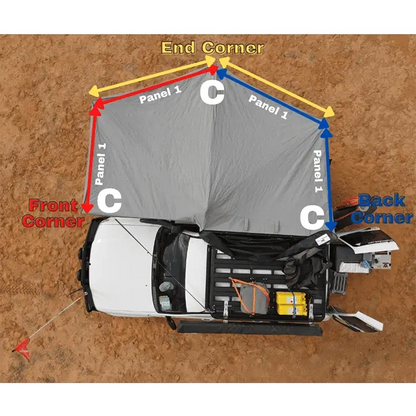 Destination 4wd Awning corner walls - AMD Touring