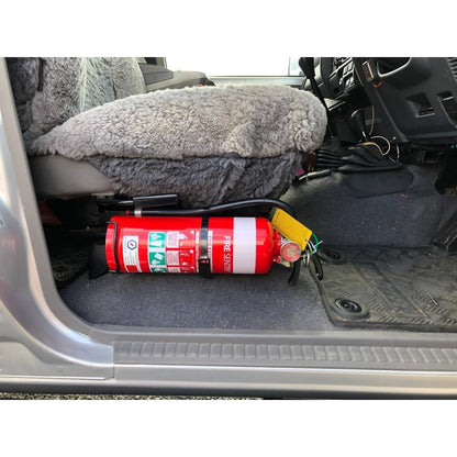 Fire Extinguisher Seat Mount to suit Toyota LandCruiser LC76 & 79 Dual Cab - AMD Touring